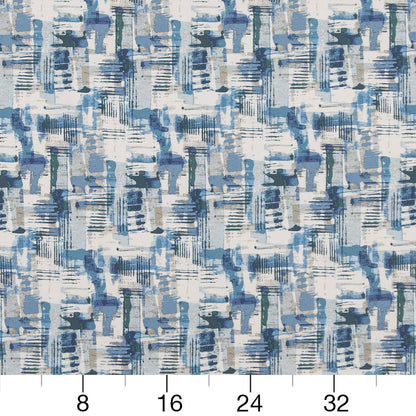 D1679 Abstract & Geometric Havana Blue Charlotte Fabrics