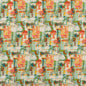 D1680 Abstract & Geometric Jamaica Green,Orange & Rust Charlotte Fabrics