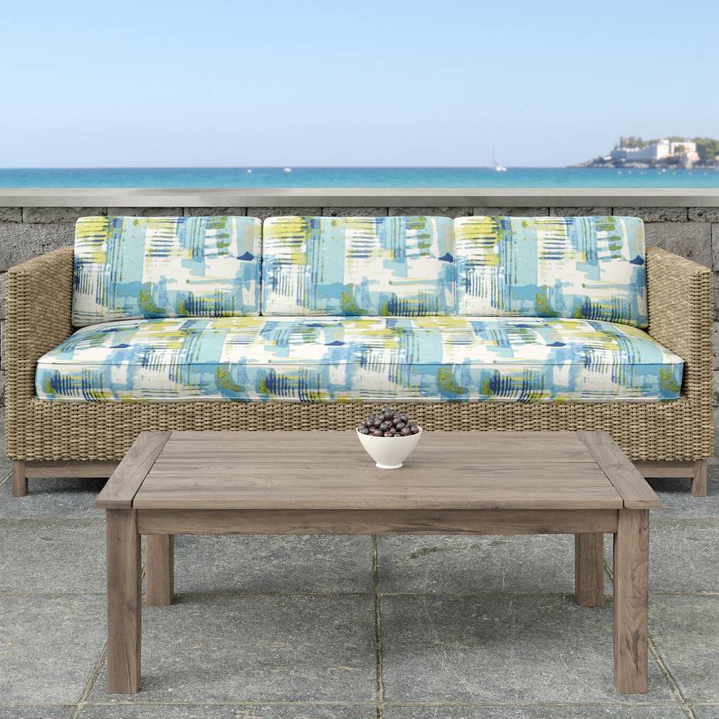 D1681 Abstract & Geometric Key West Aqua & Teal Charlotte Fabrics