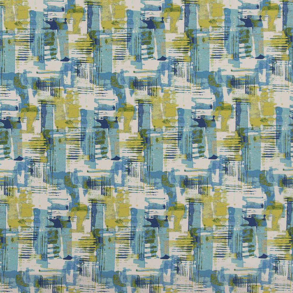 D1681 Abstract & Geometric Key West Aqua & Teal Charlotte Fabrics