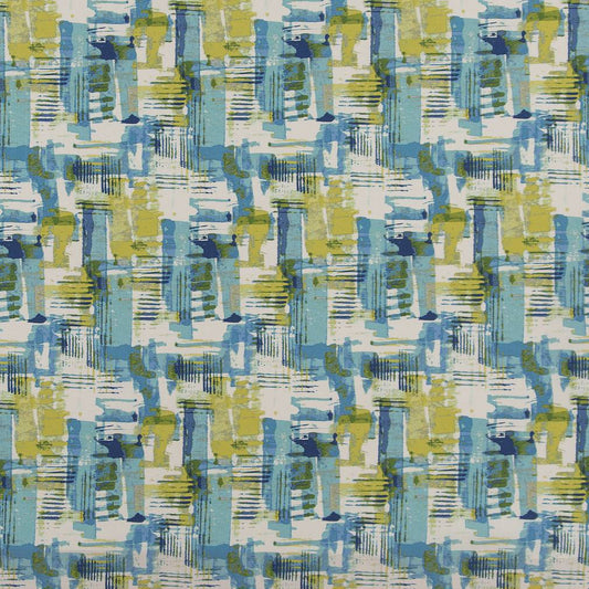 D1681 Abstract & Geometric Key West Aqua & Teal Charlotte Fabrics