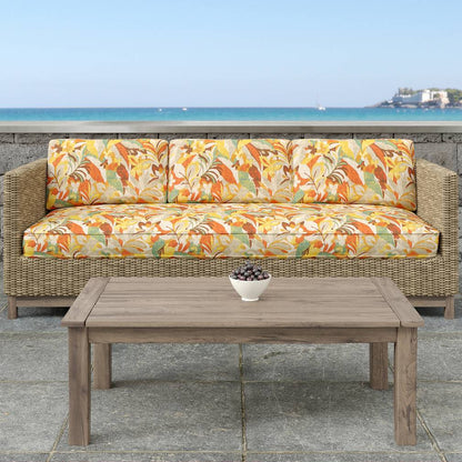 D1682 Floral,Leaves,Tropical & Botanical Cozumel Orange & Rust Charlotte Fabrics