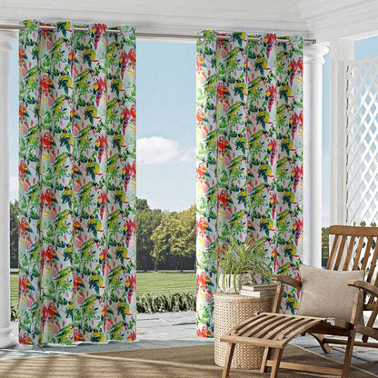 D1685 Tropical & Botanical Bali Green,Pink Charlotte Fabrics