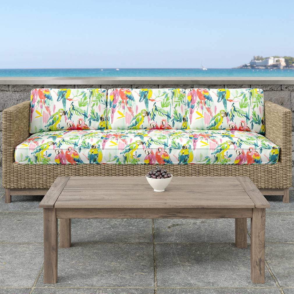 D1685 Tropical & Botanical Bali Green,Pink Charlotte Fabrics