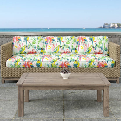 D1685 Tropical & Botanical Bali Green,Pink Charlotte Fabrics