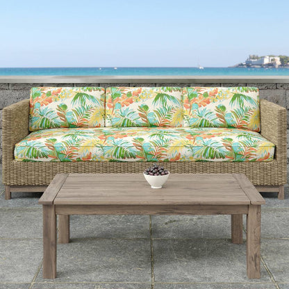 D1688 Leaves,Tropical & Botanical Aruba Aqua & Teal,Red & Burgundy Charlotte Fabrics