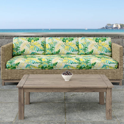 D1689 Leaves,Tropical & Botanical Valencia Aqua & Teal,Green Charlotte Fabrics