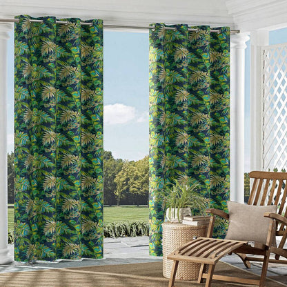 D1690 Leaves,Tropical & Botanical Bon Aire Aqua & Teal,Blue Charlotte Fabrics
