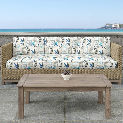 D1693 Abstract & Geometric Martinique Grey & Silver Charlotte Fabrics