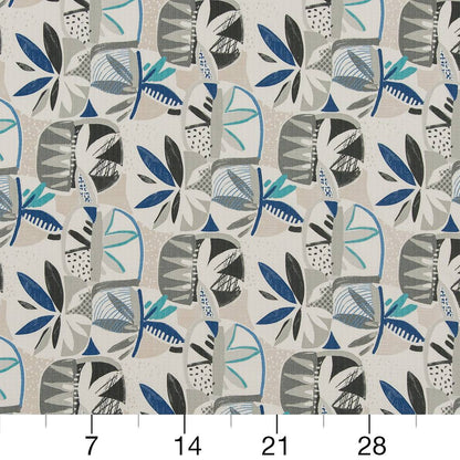 D1693 Abstract & Geometric Martinique Grey & Silver Charlotte Fabrics
