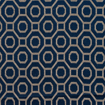 D169 Abstract & Geometric Sapphire Blue Charlotte Fabrics