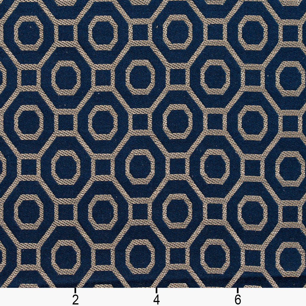 D169 Abstract & Geometric Sapphire Blue Charlotte Fabrics