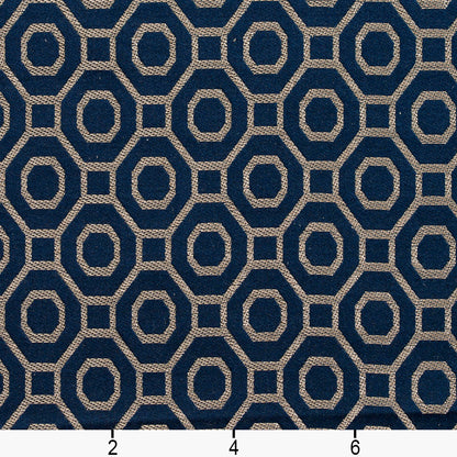 D169 Abstract & Geometric Sapphire Blue Charlotte Fabrics