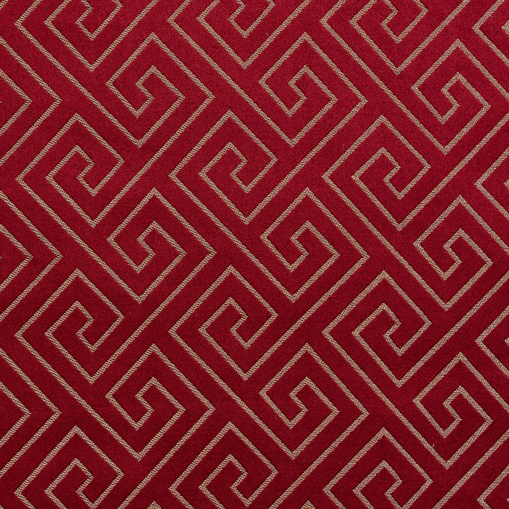 D172 Abstract & Geometric,Greek Key Merlot Greek Key Red & Burgundy Charlotte Fabrics