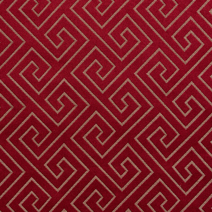 D172 Abstract & Geometric,Greek Key Merlot Greek Key Red & Burgundy Charlotte Fabrics