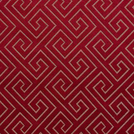 D172 Abstract & Geometric,Greek Key Merlot Greek Key Red & Burgundy Charlotte Fabrics