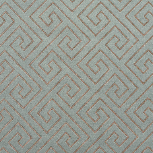 D174 Abstract & Geometric,Greek Key Seamist Greek Key Aqua & Teal Charlotte Fabrics