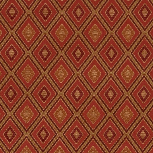 D1800 Diamonds,Small Scale Sienna Margot Red & Burgundy Charlotte Fabrics