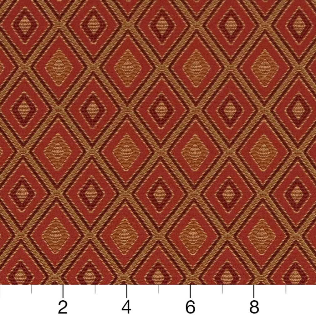 D1800 Diamonds,Small Scale Sienna Margot Red & Burgundy Charlotte Fabrics