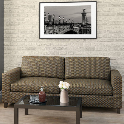D1802 Diamonds,Small Scale Walnut Margot Brown Charlotte Fabrics