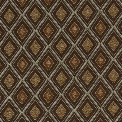 D1802 Diamonds,Small Scale Walnut Margot Brown Charlotte Fabrics