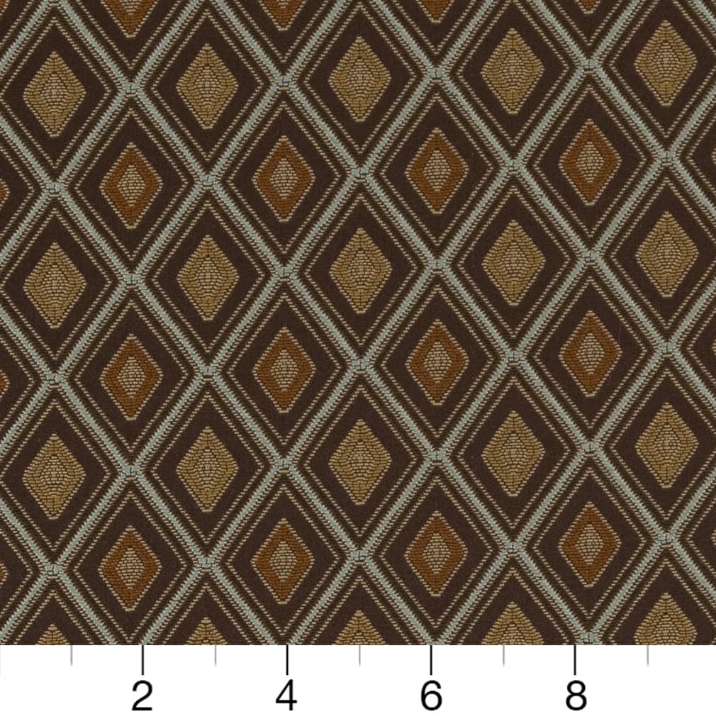 D1802 Diamonds,Small Scale Walnut Margot Brown Charlotte Fabrics