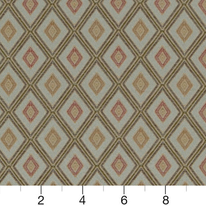 D1805 Diamonds,Small Scale Spring Margot Aqua & Teal Charlotte Fabrics