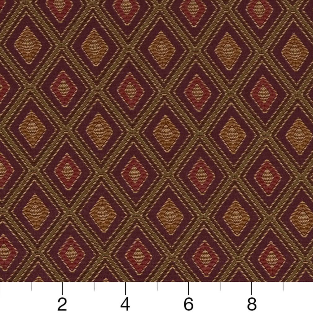 D1806 Diamonds,Small Scale Aubergine Margot Purple Charlotte Fabrics