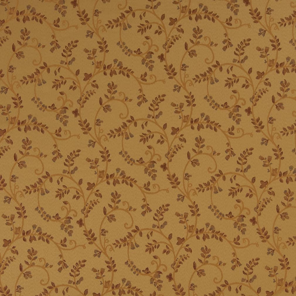 D1807 Leaves Antique Nicolette Gold & Yellow Charlotte Fabrics