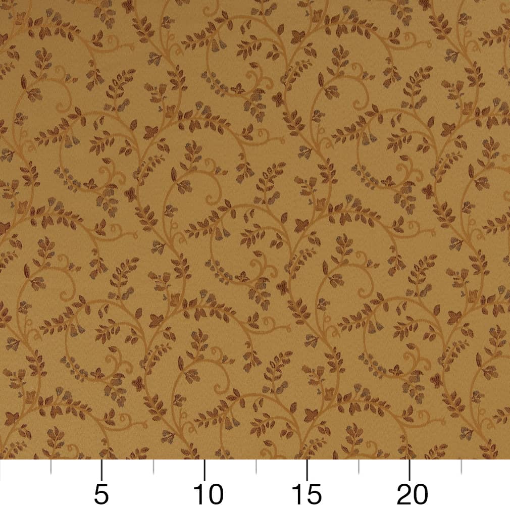 D1807 Leaves Antique Nicolette Gold & Yellow Charlotte Fabrics