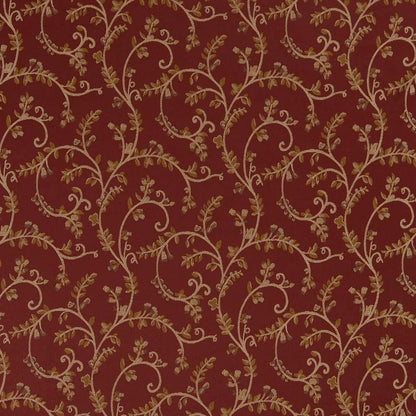 D1808 Leaves Currant Nicolette Red & Burgundy Charlotte Fabrics