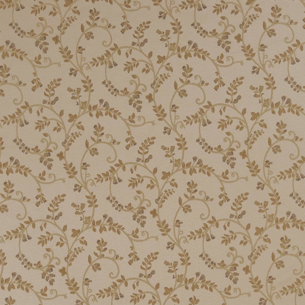 D1809 Leaves Champagne Nicolette Beige & Taupe Charlotte Fabrics