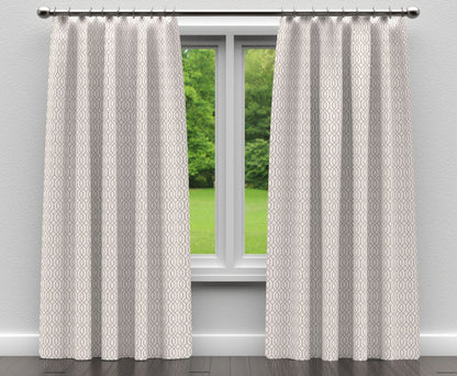 D180 Abstract & Geometric Moonstone Lattice Grey & Silver,White & Ivory Charlotte Fabrics