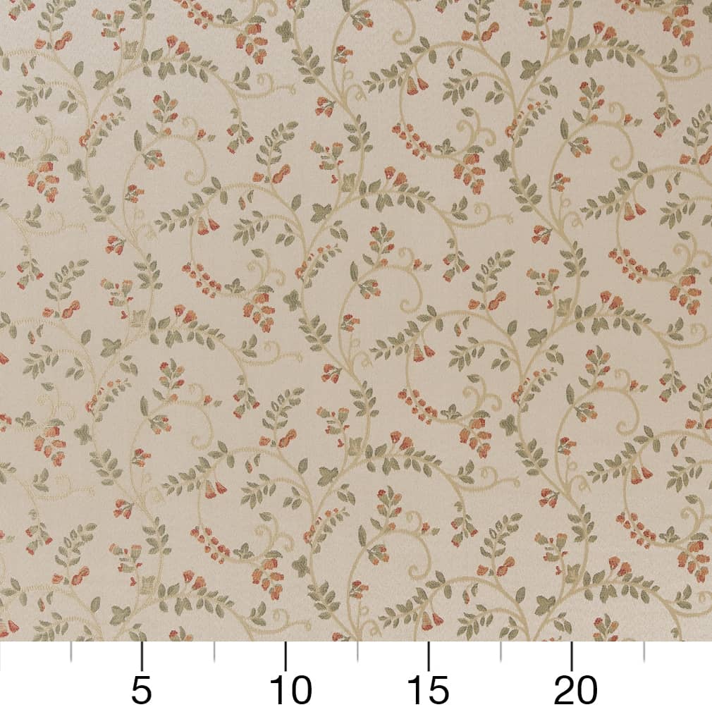 D1810 Leaves Garden Nicolette Beige & Taupe Charlotte Fabrics