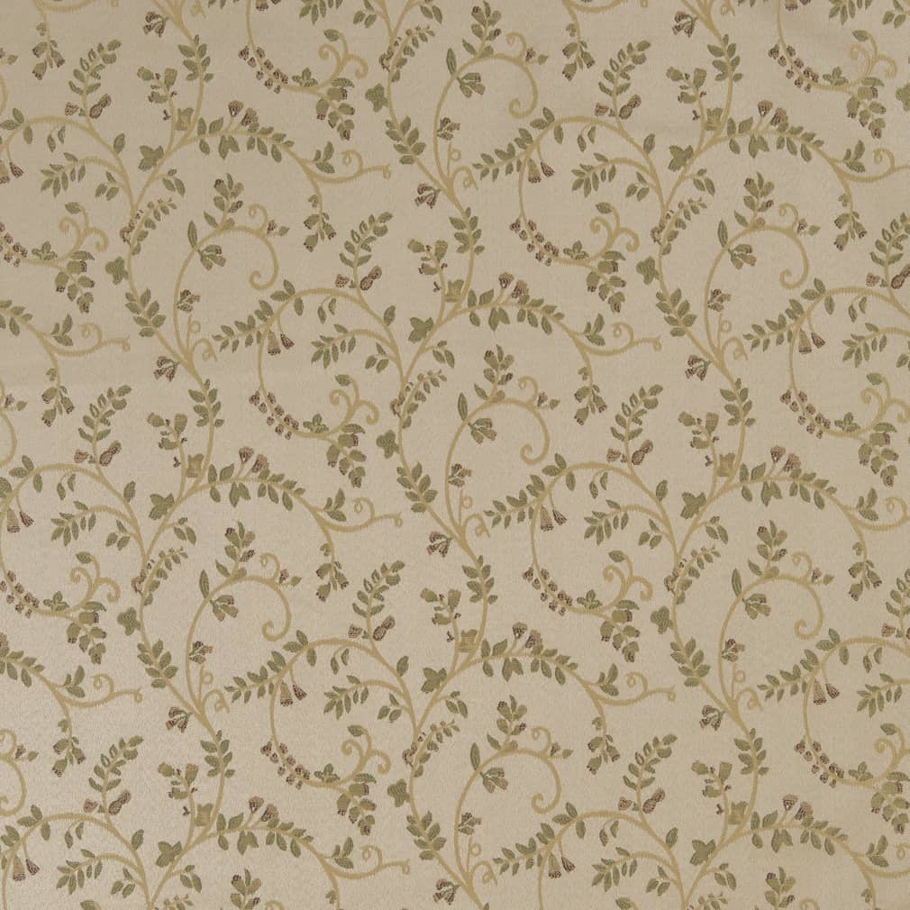 D1811 Leaves Prairie Nicolette Beige & Taupe,Green Charlotte Fabrics