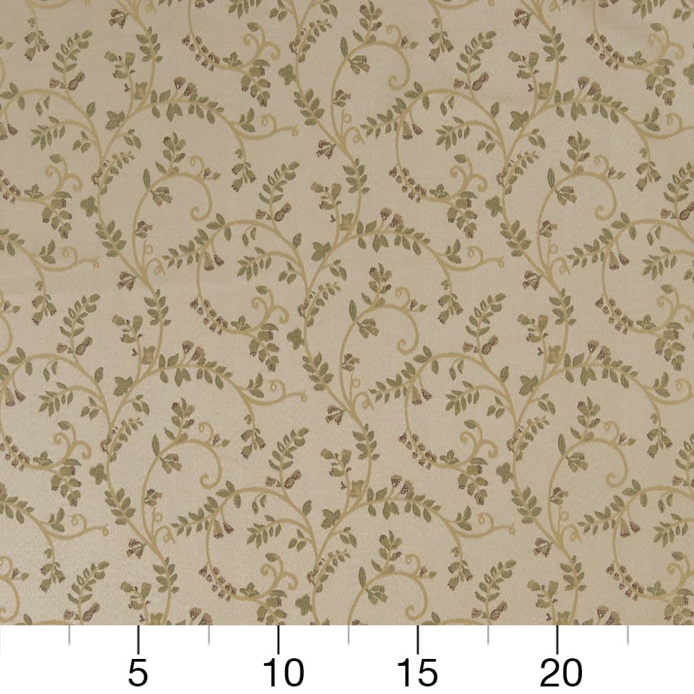 D1811 Leaves Prairie Nicolette Beige & Taupe,Green Charlotte Fabrics