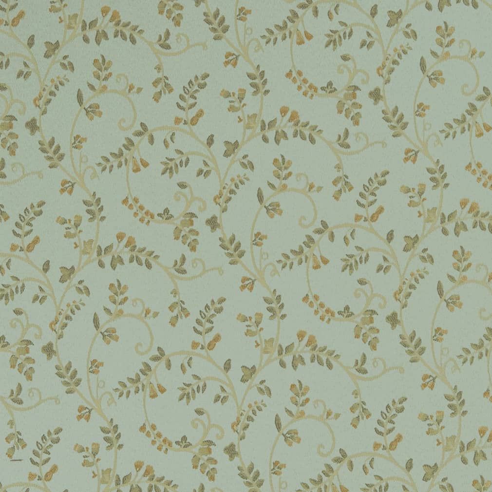 D1812 Leaves Mist Nicolette Aqua & Teal Charlotte Fabrics