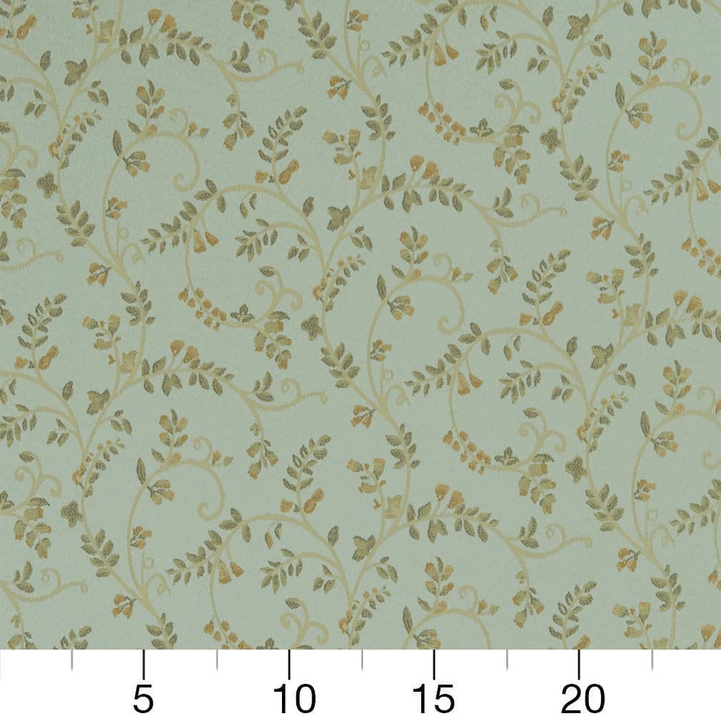 D1812 Leaves Mist Nicolette Aqua & Teal Charlotte Fabrics