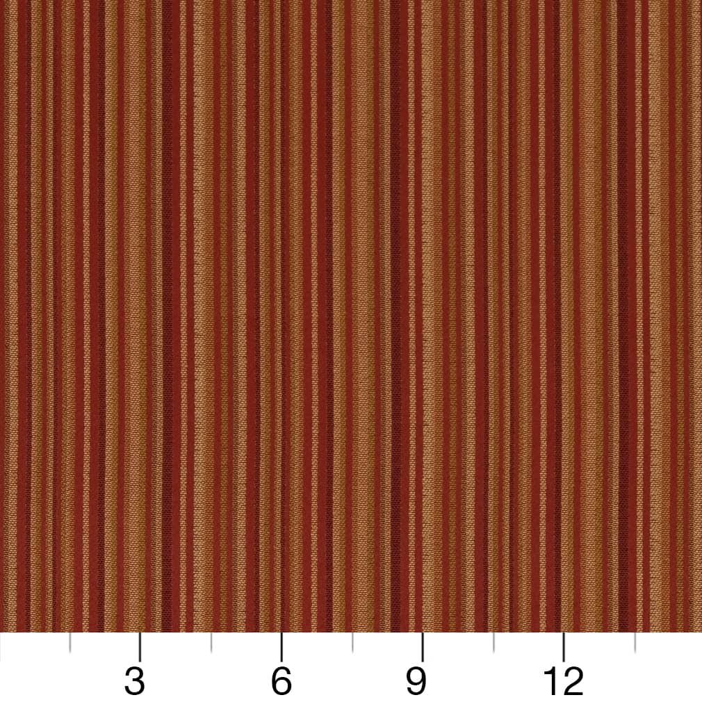 D1813 Stripe Sienna Camille Red & Burgundy Charlotte Fabrics