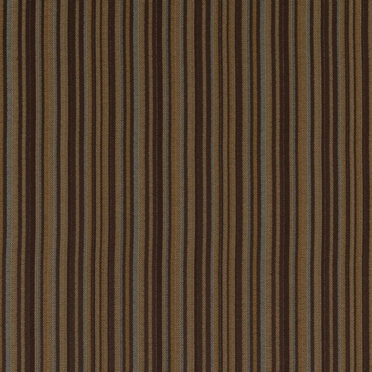 D1815 Stripe Walnut Camille Brown Charlotte Fabrics