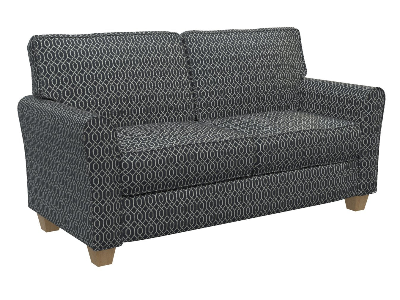 D181 Abstract & Geometric Ebony Lattice Black Charlotte Fabrics