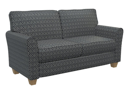 D181 Abstract & Geometric Ebony Lattice Black Charlotte Fabrics
