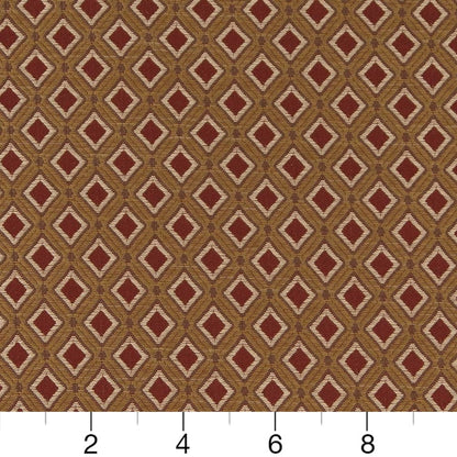 D1821 Diamonds,Small Scale Currant Estelle Red & Burgundy Charlotte Fabrics