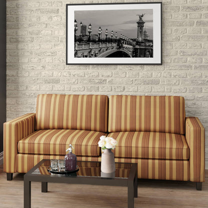 D1826 Stripe Antique Zoe Gold & Yellow Charlotte Fabrics