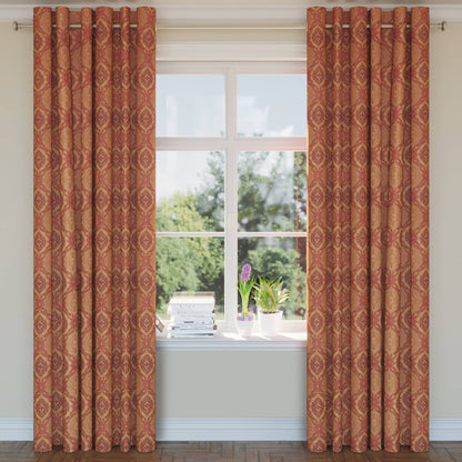 D1832 Damask Sienna Antoinette Red & Burgundy Charlotte Fabrics