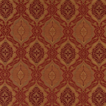D1832 Damask Sienna Antoinette Red & Burgundy Charlotte Fabrics
