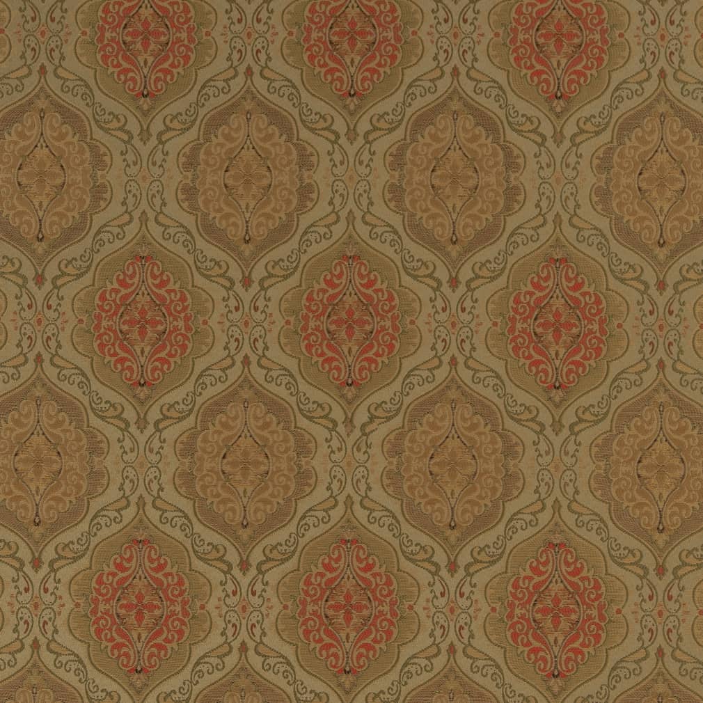 D1833 Damask Meadow Antoinette Green Charlotte Fabrics
