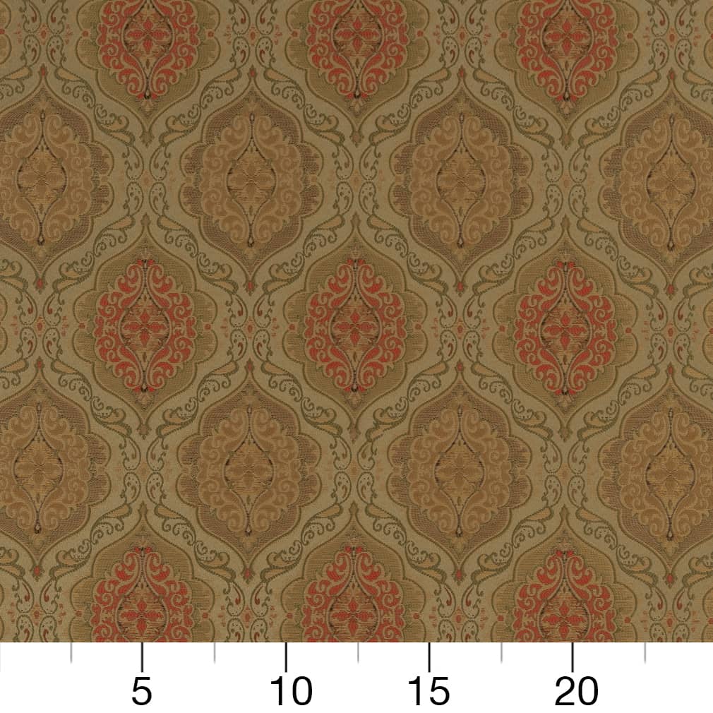 D1833 Damask Meadow Antoinette Green Charlotte Fabrics