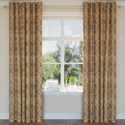 D1835 Damask Woodland Antoinette Brown Charlotte Fabrics
