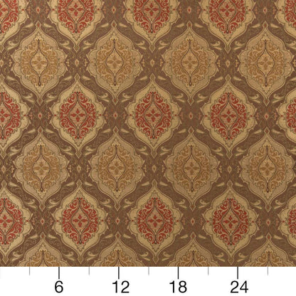 D1835 Damask Woodland Antoinette Brown Charlotte Fabrics